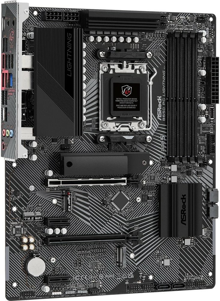 Pllakë amë ASRock B650 PG LIGHTNING, Socket AM5, DDR5, ATX