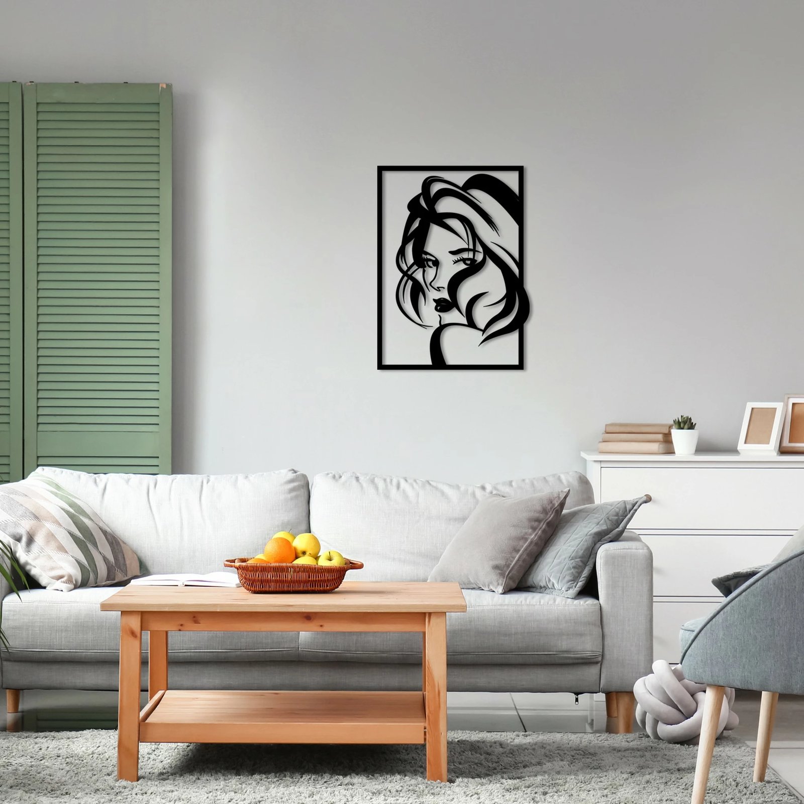 Aksesor dekorativ metalik për mur Wallity, Look