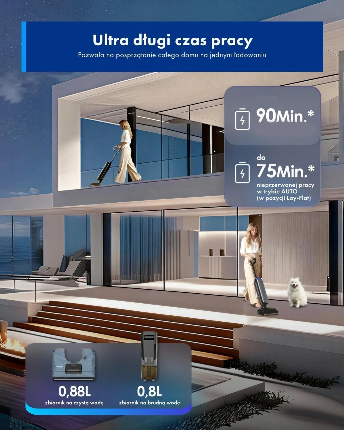 Kasë pastrimi Tineco Floor One S9 Artist Steam Pro, pa kabllo, 6250mAh, gri