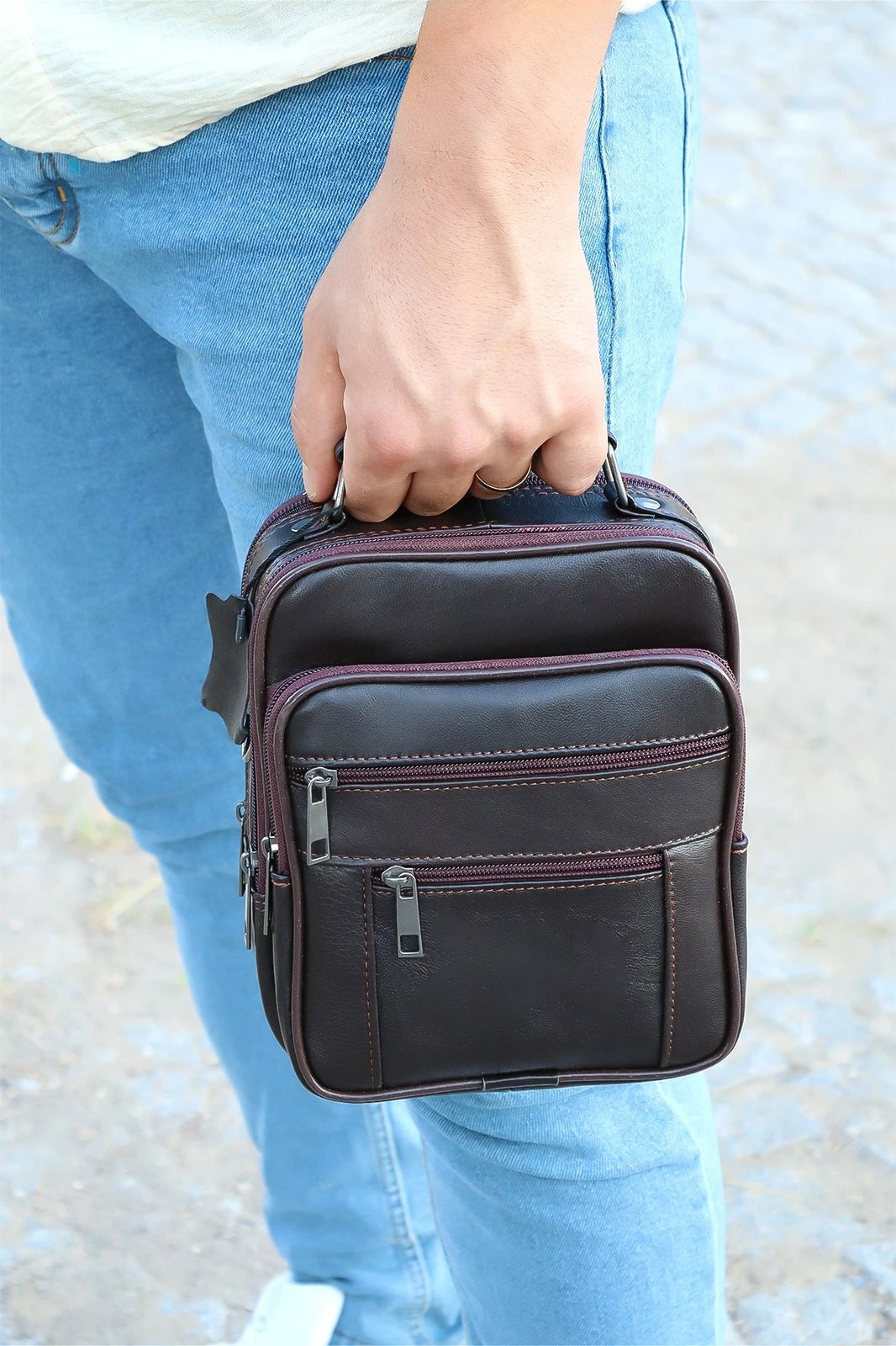Çantë krahu Zoozie Bags, HDYKSEVOC0001, ngjyrë kafe