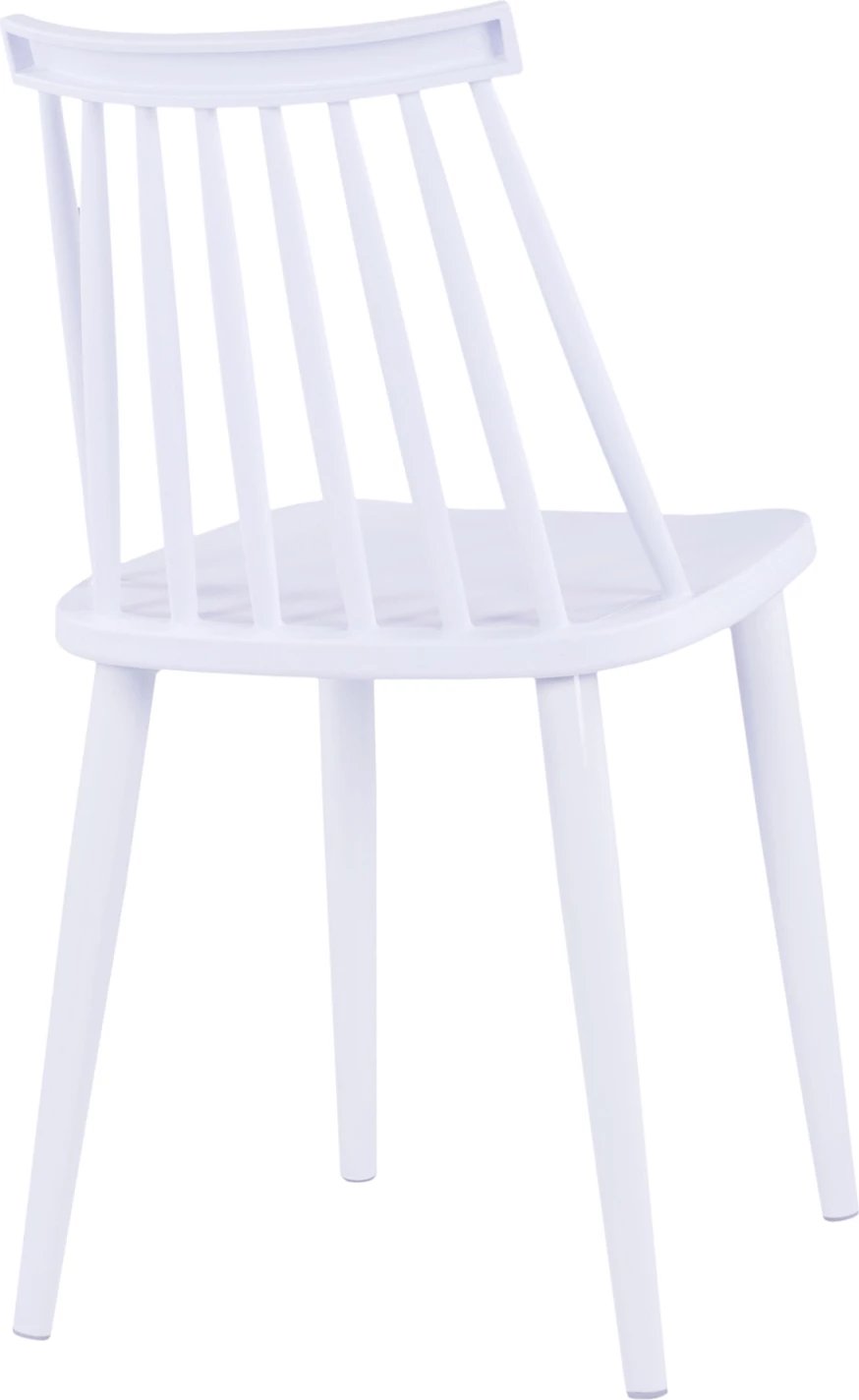 Karrige ngrënieje VANESSA e bardhë me këmbë metalike të bardha 43x46,5x82 cm., set prej 4 copë