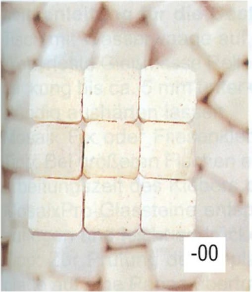 Mozaikë qeramike NEXT 5x5x3mm, 100 copë, Bardhë