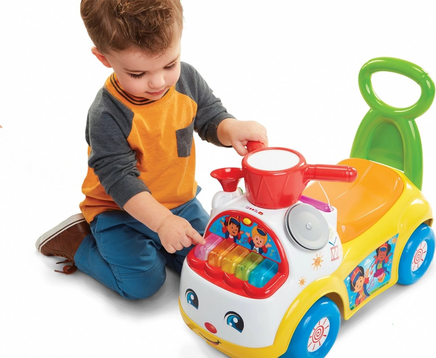 Ride-on Pulio Fisher Price Musical Parade, për fëmijë 12-36 muaj, shumëngjyrësh