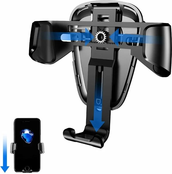 Mbajtës graviteti për celular Baseus SUYL-01, për grilë ventilimi, i zi