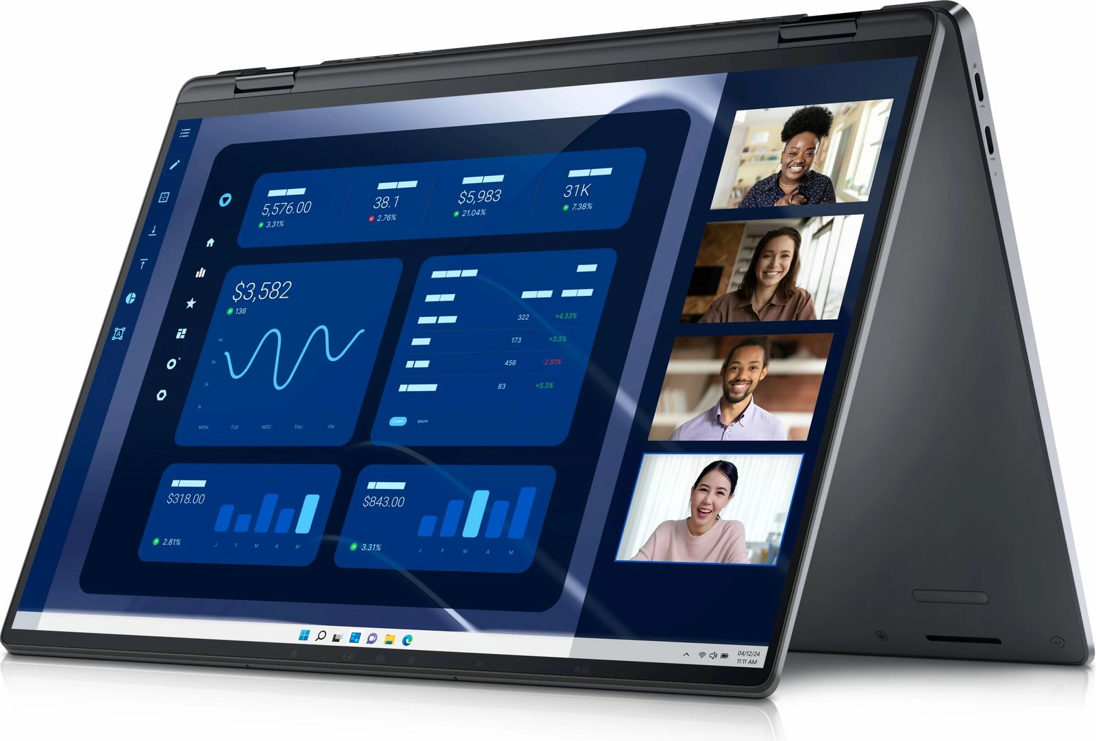 Laptop DELL Latitude 9450 2-in-1, Intel Core Ultra 7, 16GB RAM, 512GB SSD, 14 inch, gri