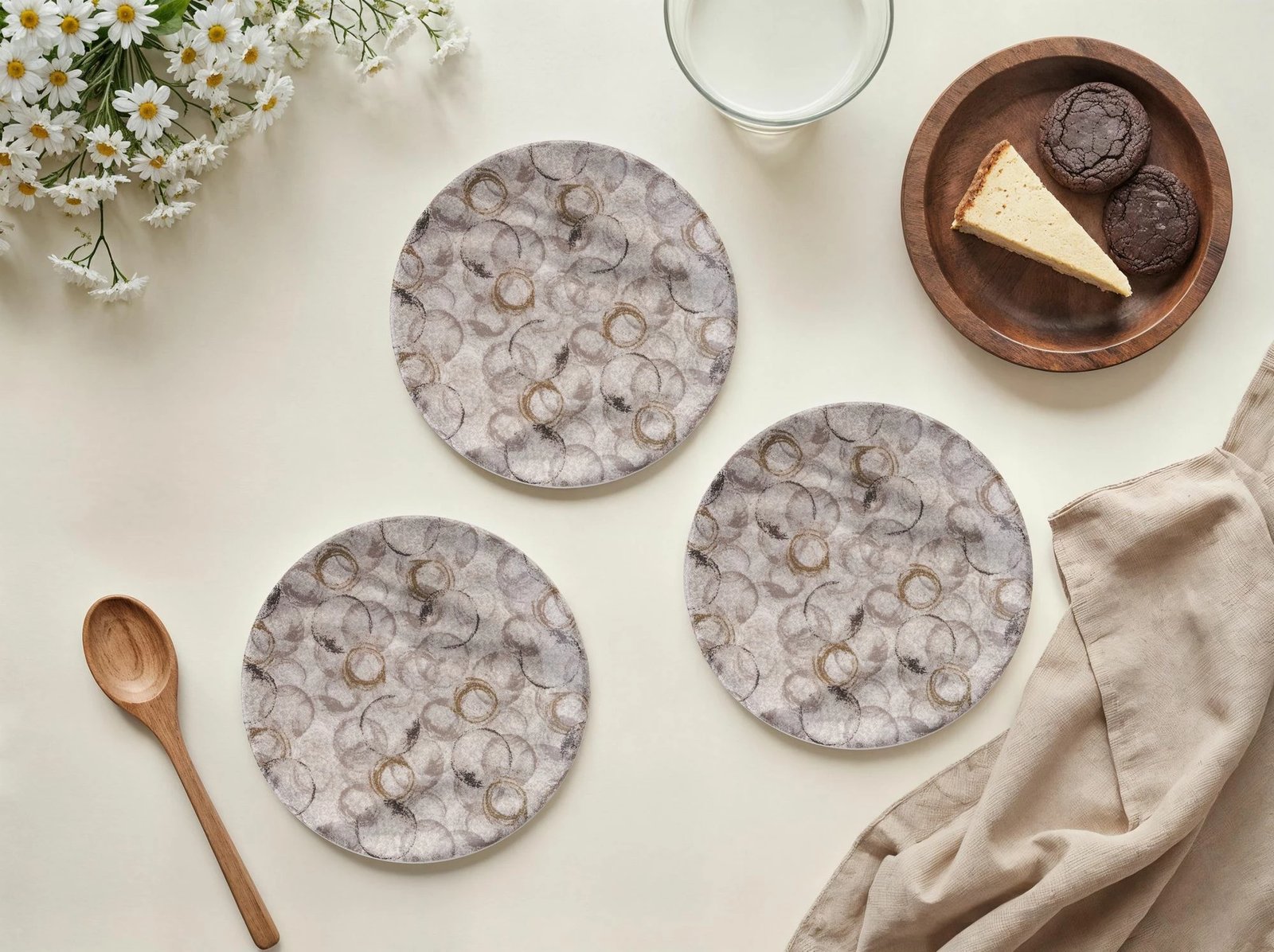 Set pjatash ëmbëlsirash (6 copë), Hermia Concept, Bubble