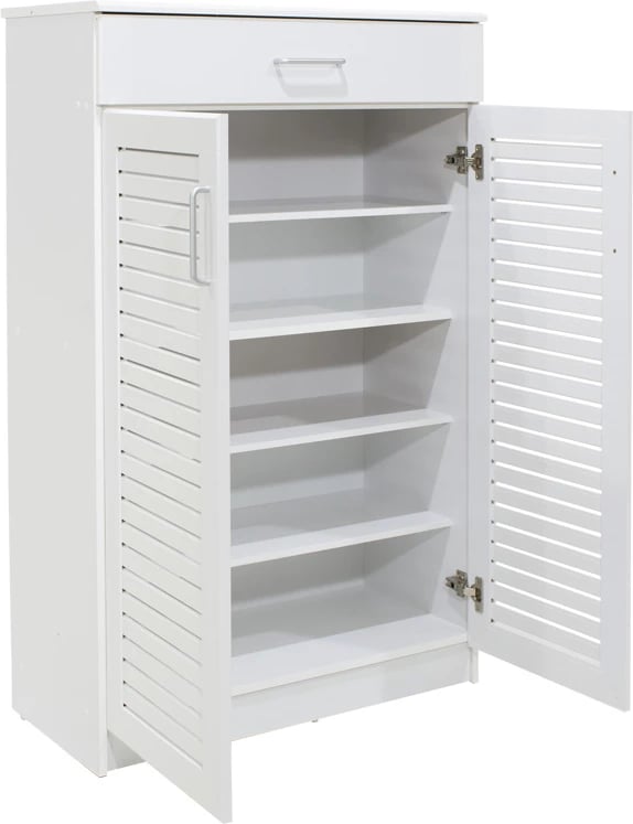 Dollap këpucësh Sante 20 palë, ngjyrë e bardhë, 80x37x123cm