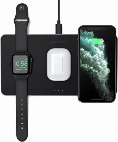 Karikues wireless Satechi për pajisje mobile, i zi