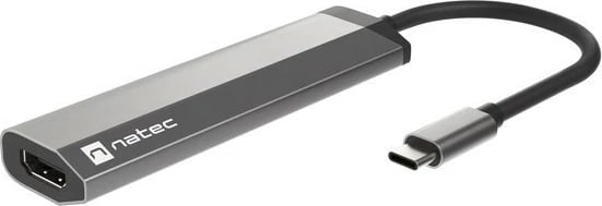 Multiport Natec Fowler Slim NMP-1984, 2x USB 3.0, HDMI 4K, USB-C PD, grafit