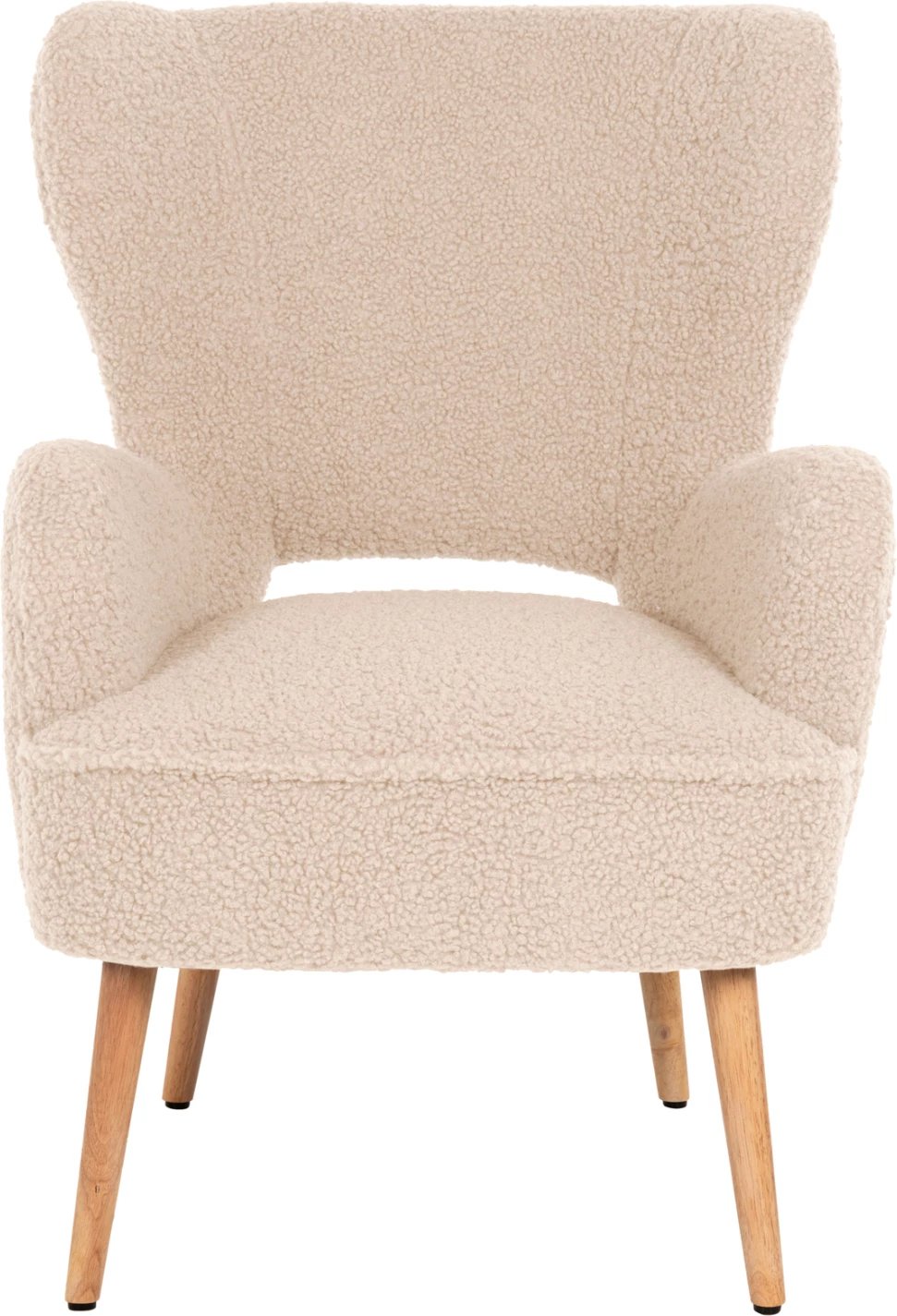 Karrige MYLIE FH8394.23, pëlhurë boucle e bardhë, 66x75x93H cm