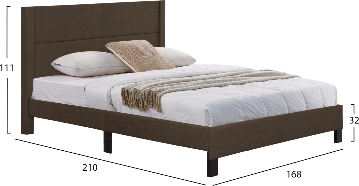 Krevat dopio TRILLOP, stof kafe, 160x200cm, FH666.13