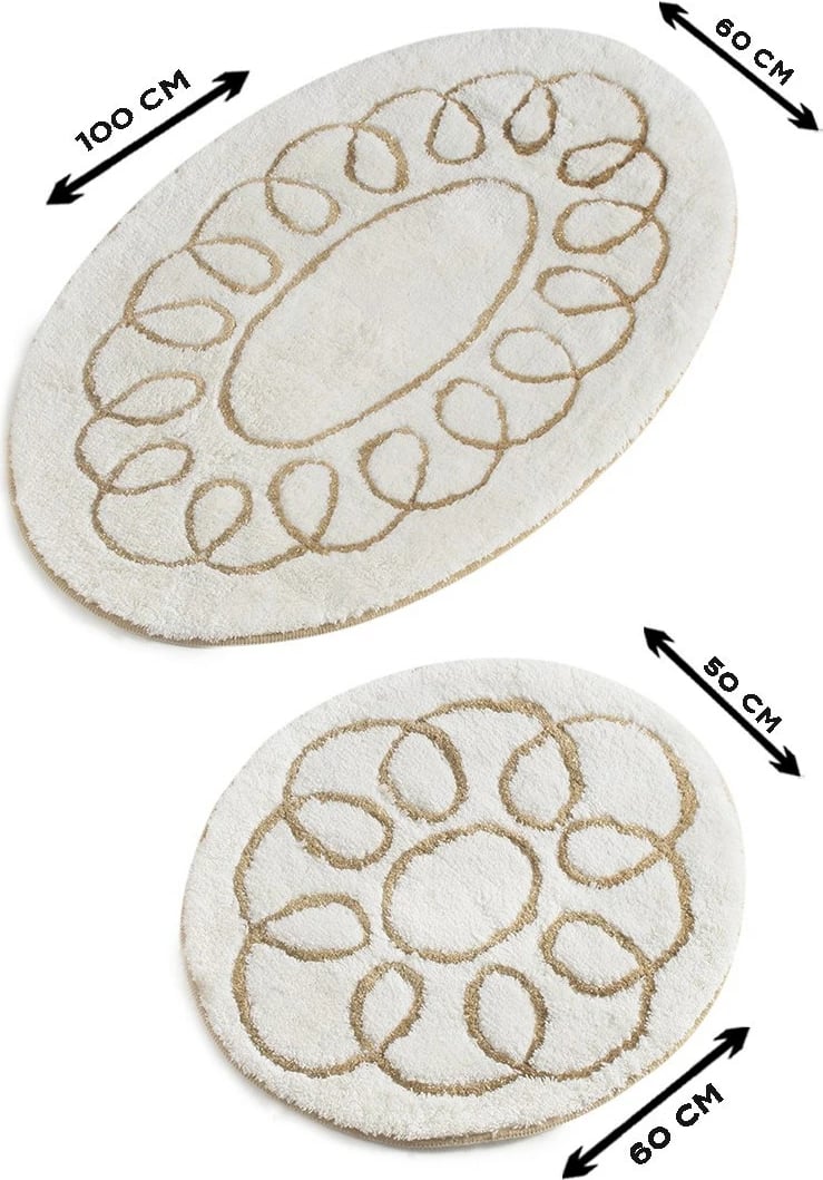 Set tapetash për banjo akrilik (2 copë), Mijolnir, Safir - ecru Set tapetash për banjo akrilik (2 copë), Mijolnir, Safir - ecru