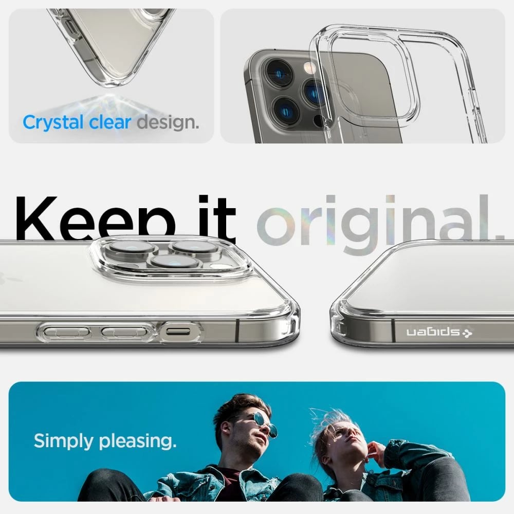 Mbështjellës Spigen Ultra Hybrid për iPhone 14 Pro, Transparent
