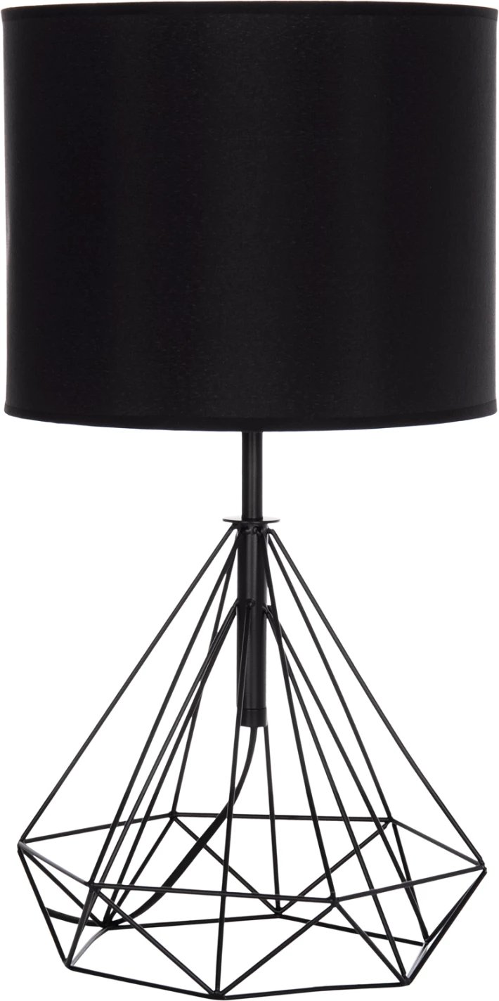Llambë tavoline GEILO FH7416.11, metal i zi, kapak PVC i zi, 25x48.5cm