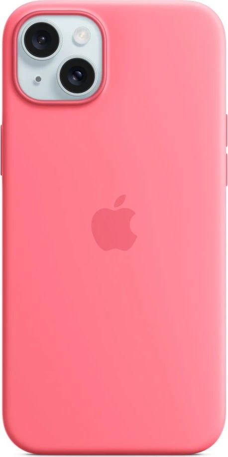 Mbështjellës silikon për celular Apple iPhone 15 Plus, MagSafe, rozë