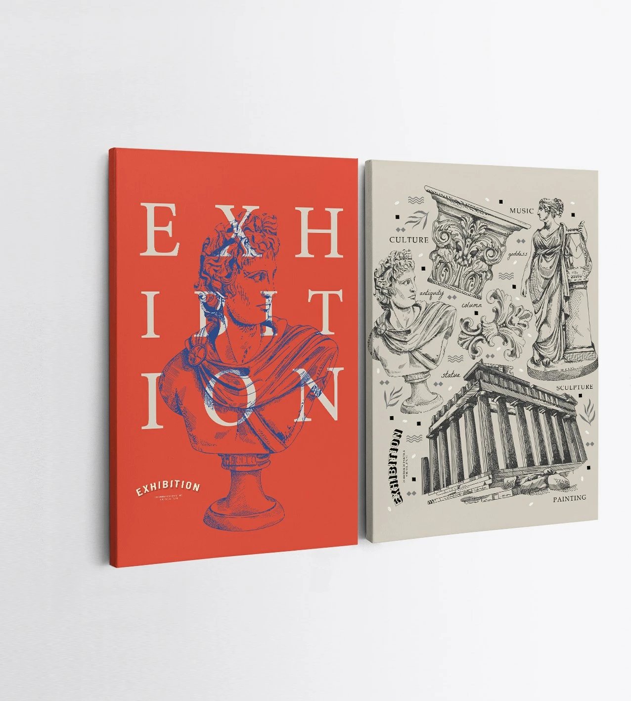 Pikturë dekorative në kanavacë (2 copë), Wallity, 2KNV4309, 50x70cm