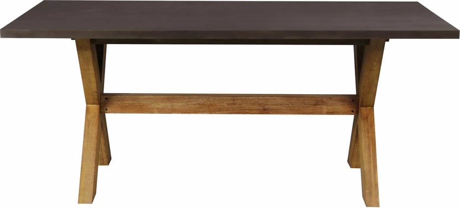 Tavolinë Pompei, ngjyrë e kuqe ndryshku, 200x100x74.5