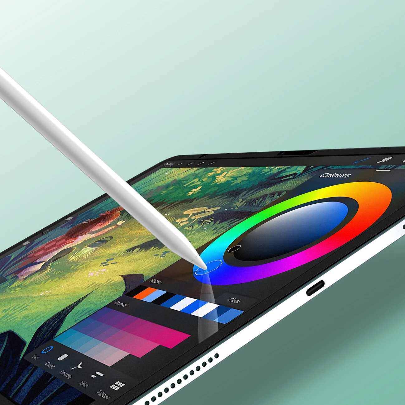 Mbrojtës ekrani paperlike Dux Ducis Naad për iPad Air 13" (2024/2025), kornizë e zezë