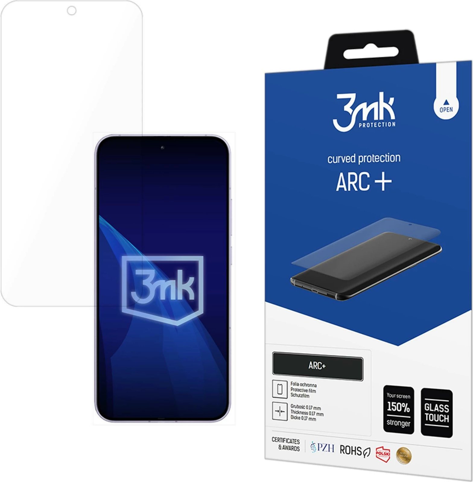 Mbështjellës ekranit 3mk Protection ARC+ për Oppo Reno 13, TPU, Transparent