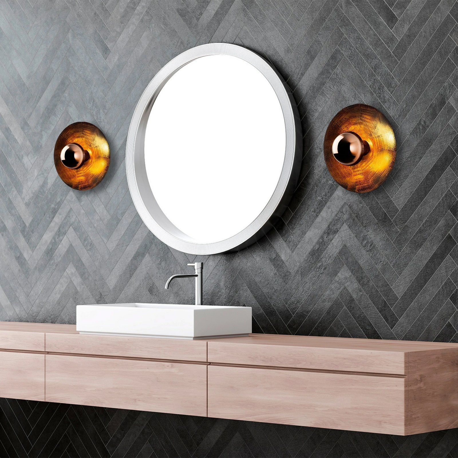 Llambë muri Opviq, ngjyrë bakri, Kurt - 13350 Llambë muri Opviq, ngjyrë bakri, Kurt - 13350