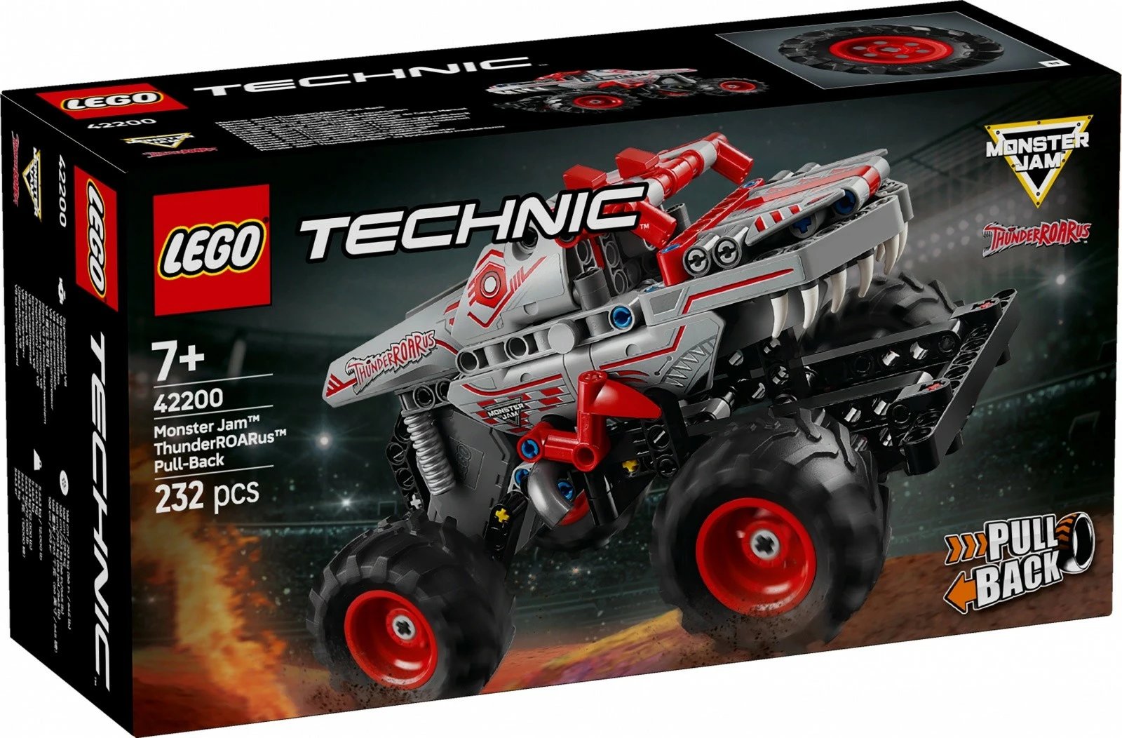 Set ndërtimi LEGO Technic Monster Jam ThunderROARus 42200, 232 pjesë, Pull-back
