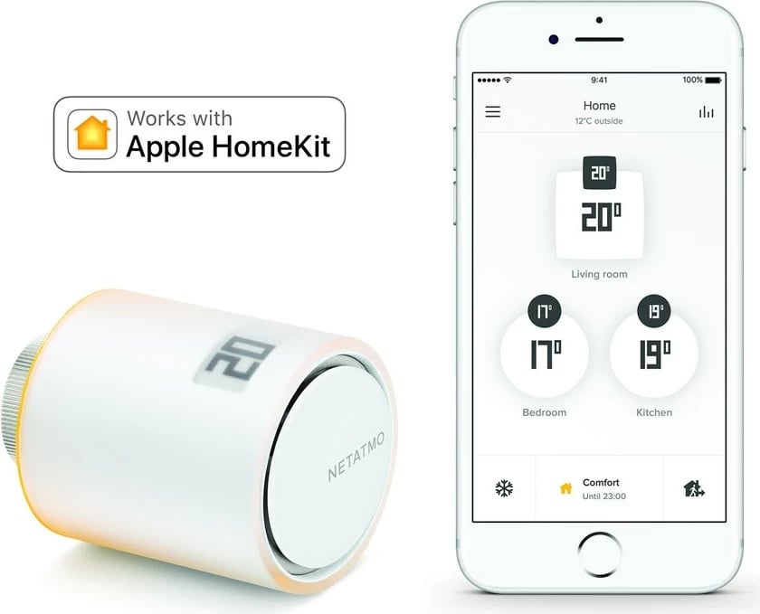 Valvulë radiatorike e mençur Netatmo NAV-EN, Bardhë