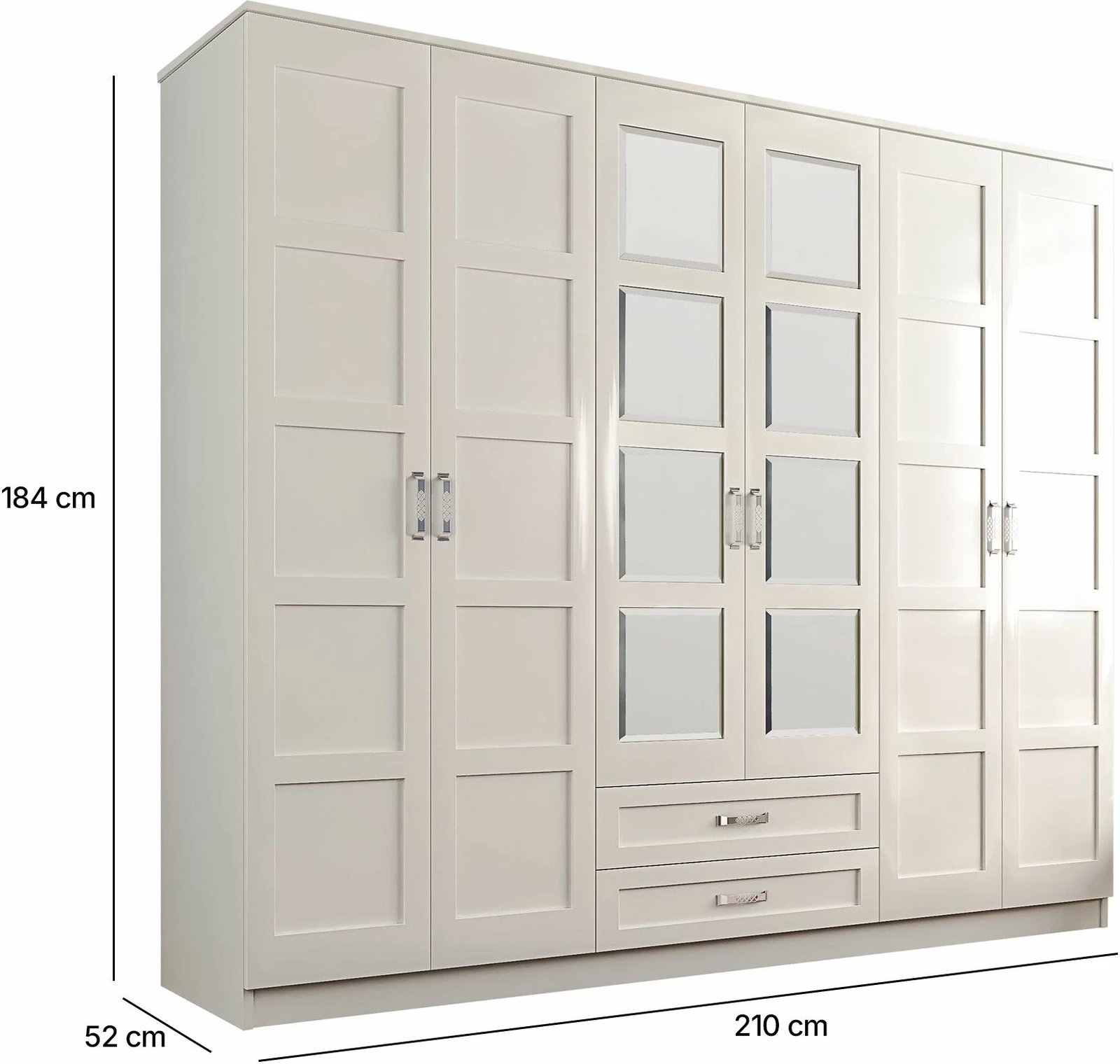 Dollap Skye Decor, Rb-053, ngjyrë e bardhë mat