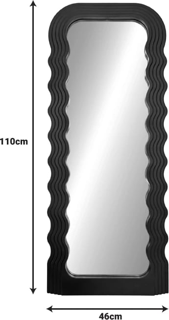 Pasqyrë Maraya, ngjyrë e zezë, 46x3.2x110cm