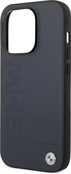 Mbështjellës BMW BMHMP14LSLLNA për iPhone 14 Pro 6.1", lëkurë, MagSafe, navy