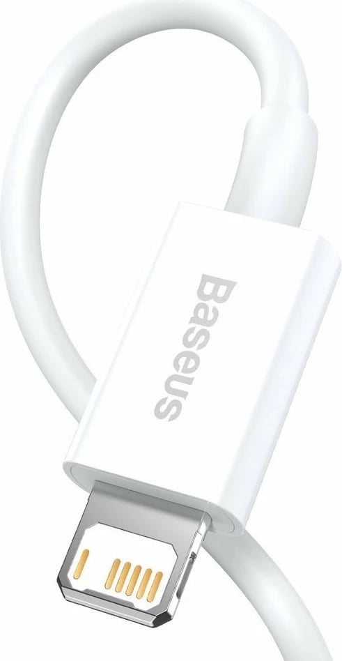 Kabllo Baseus Superior USB në Lightning, 0.25m, 2.4A, Bardhë Kabllo Baseus Superior USB në Lightning, 0.25m, 2.4A, Bardhë