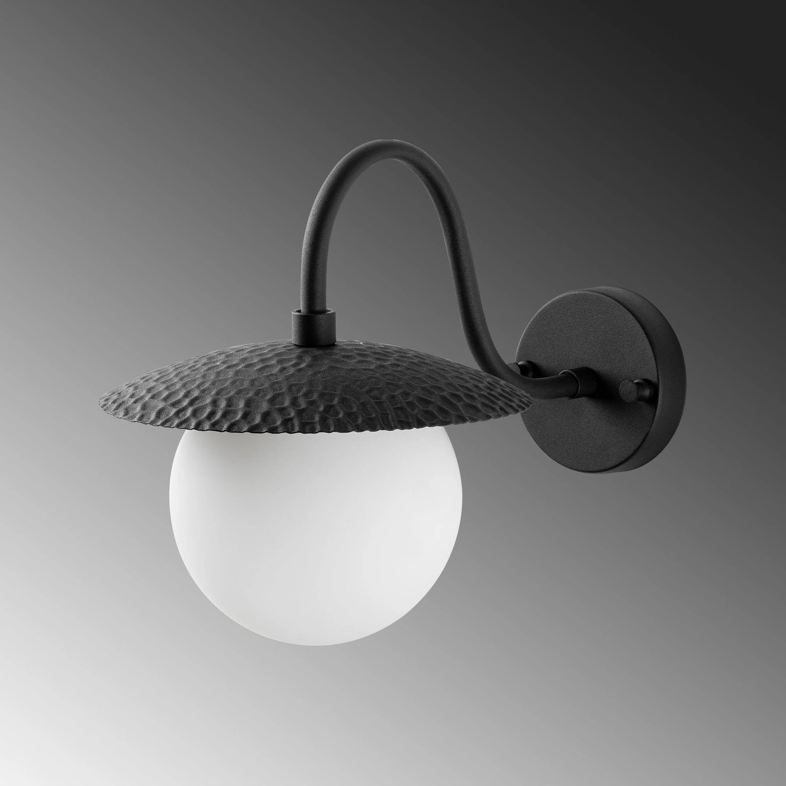 Llambë muri Opviq, Anemon - 15002, metal dhe qelq, e zezë