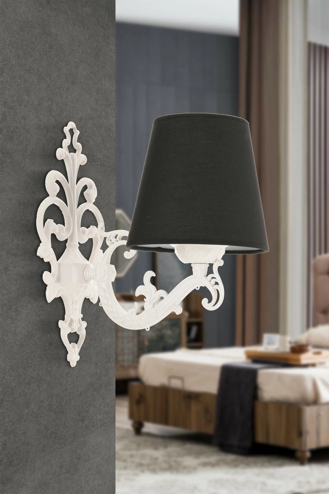 Llambë muri Opviq Claire, e zezë, e bardhë