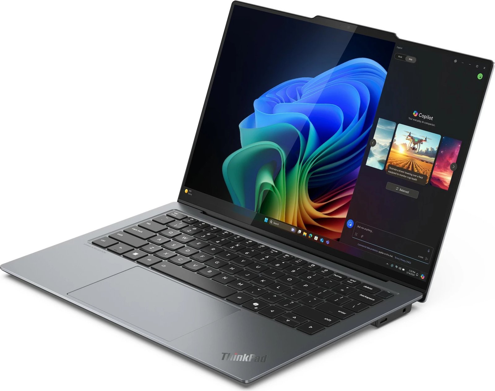 Laptop Lenovo ThinkPad X9-14 Gen 1 Copilot+ PC, Intel Core Ultra 5, 32GB RAM, 512GB SSD, 14 inç, gri