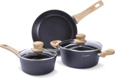 Set tenxhere Lamart LT1282, 5 pjesë, e zezë/kafe