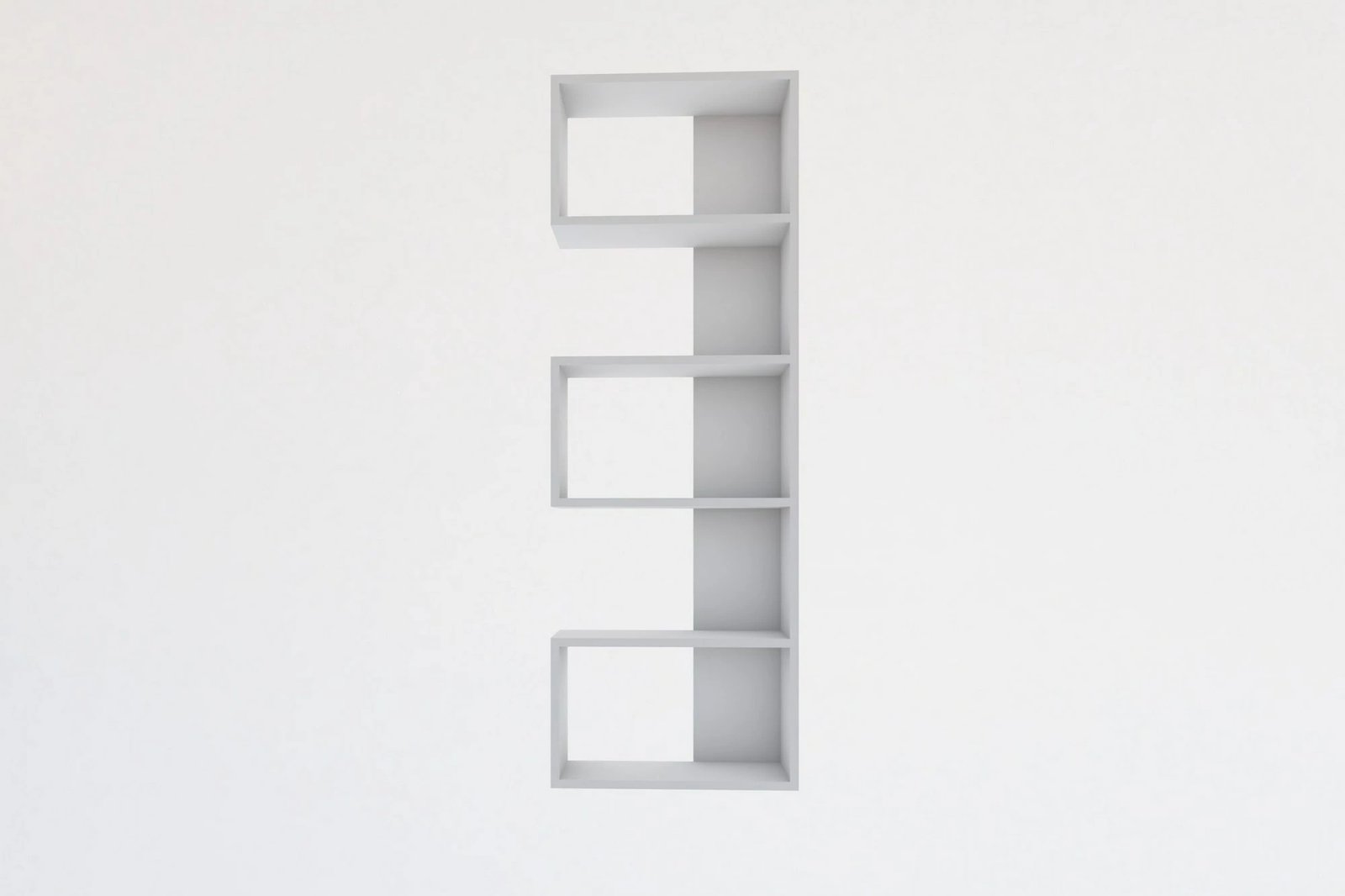 Raft librash Hanah Home, ngjyrë e bardhë, 52x150cm