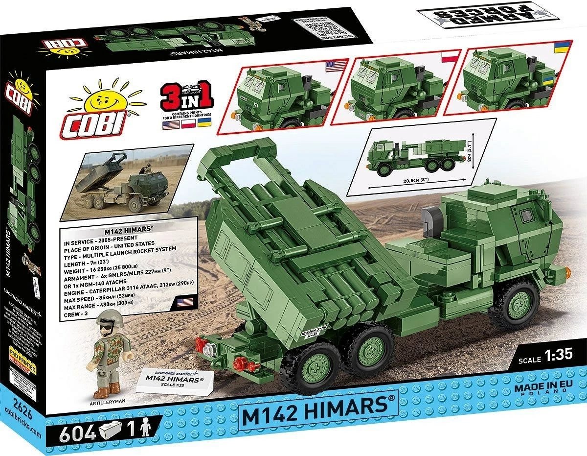 Set ndërtimi COBI M142 HIMARS, 621 copa, Jeshile