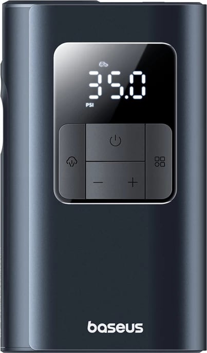 Pompë portative 2-në-1 rrotash, Baseus, PrimeTrip VA1 (C11169001121-00), 6000 mAh, deri 2.5 bar, me elektrik dore dhe powerbank, e zezë