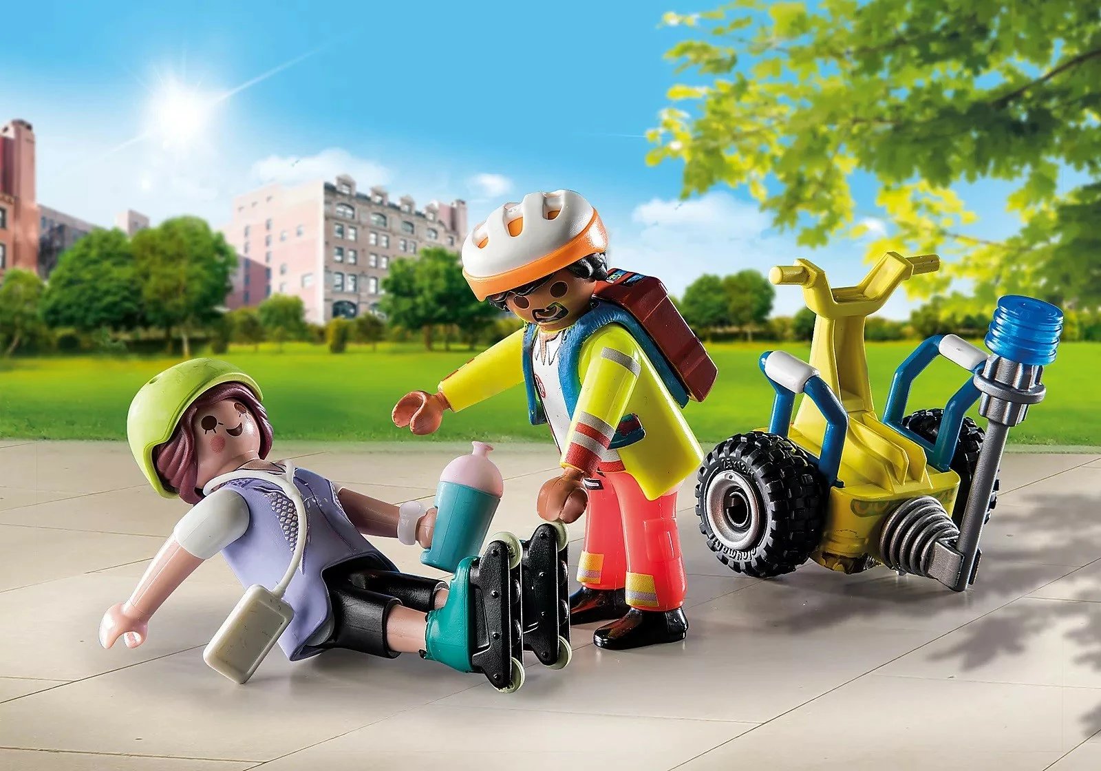 Set lodrash Playmobil City Life Starter Pack Emergency Rescue, 71257, me 34 pjesë