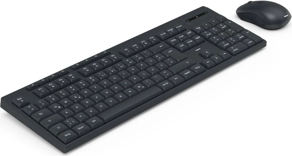Set tastierë dhe maus pa kabllo Hama WKM-200, QWERTY, i zi