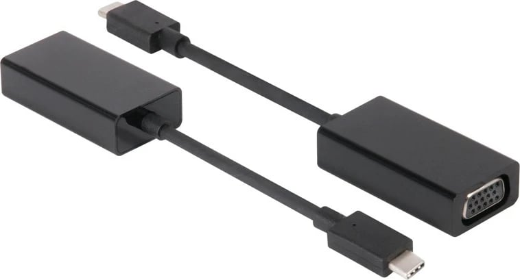 Adapter USB-C në VGA Club 3D, aktiv, 0.15m, i zi