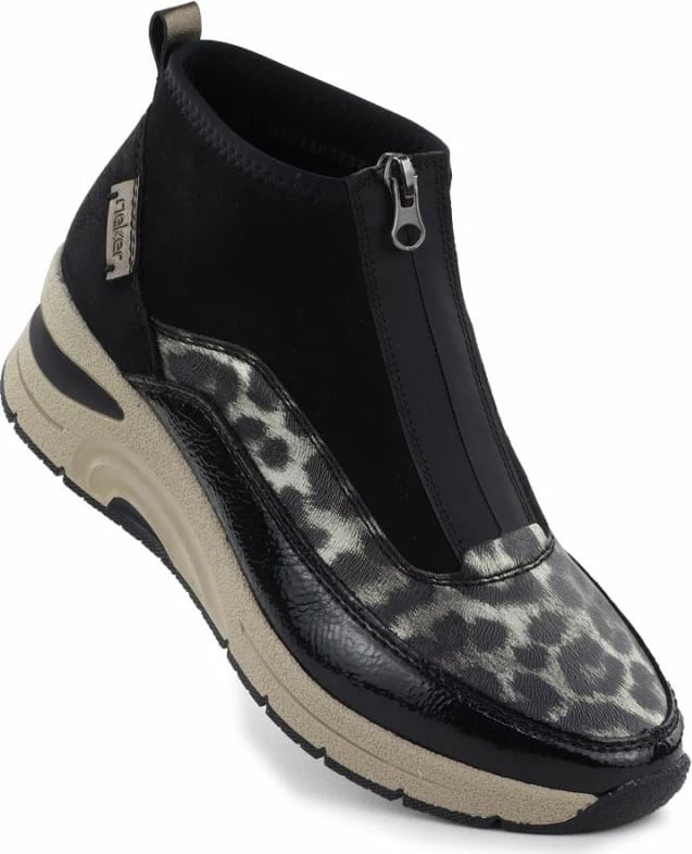 Çizme të shkurtra për femra Rieker N9362-00, të zeza