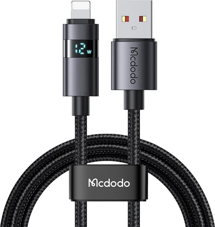 Kabllo USB-A në Lightning Mcdodo CA-6490, e zezë