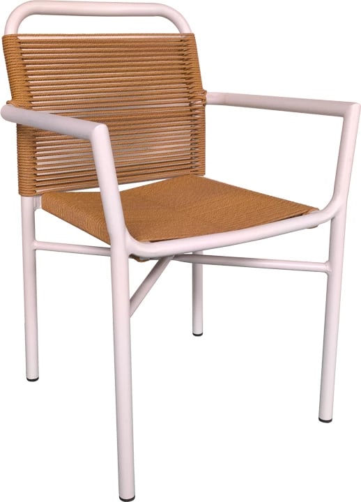 Tavolinë me karrige Kliton - Clutch set prej 5 copash alumini ngjyrë e bardhë 150x80x74cm