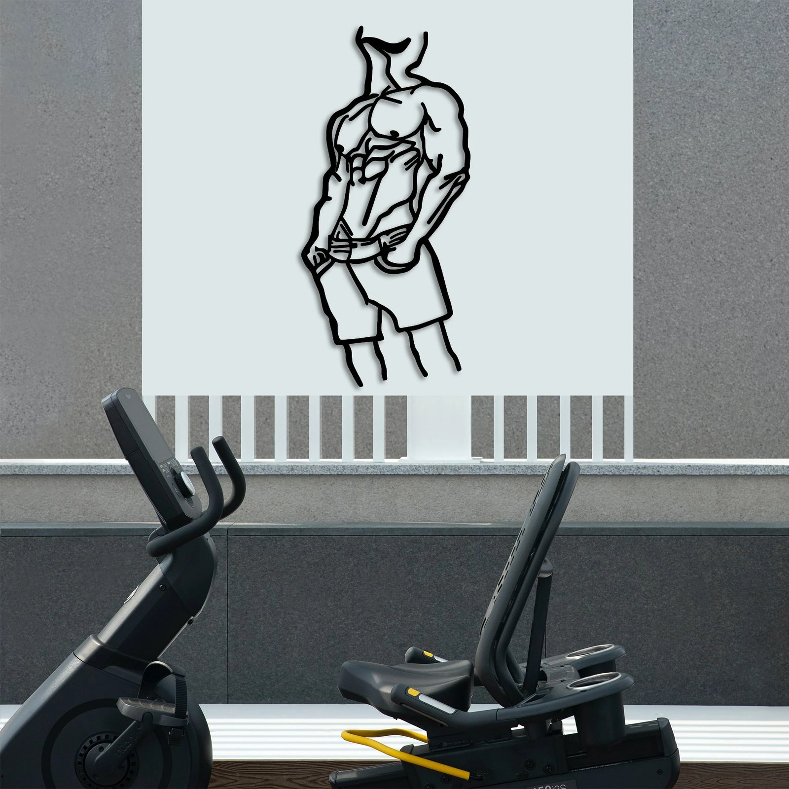 Aksesor muri dekorativ prej metali, figurë mashkullore, Wallity, ngjyrë e zezë