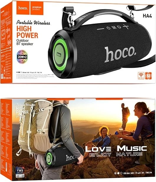 Altoparlant portativ HOCO HA4, Bluetooth 5.3, 4500 mAh, i zi