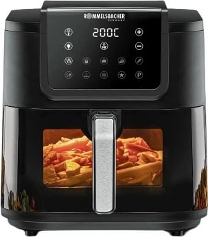 Fritezë me ajër të nxehtë Rommelsbacher FRH 1700, 8 L, e zezë