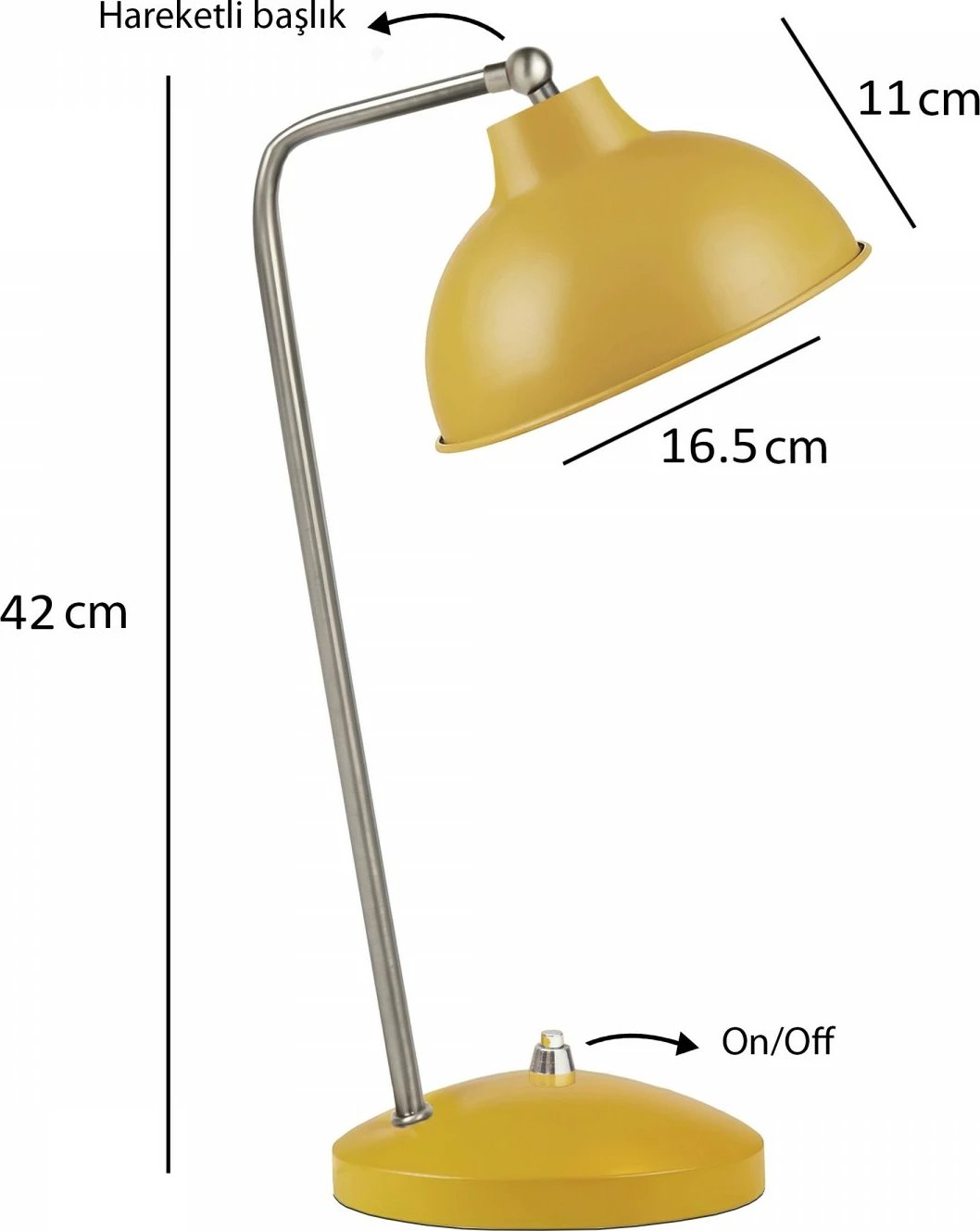 Llambë tavoline Opviq, ngjyrë mustard, 241300