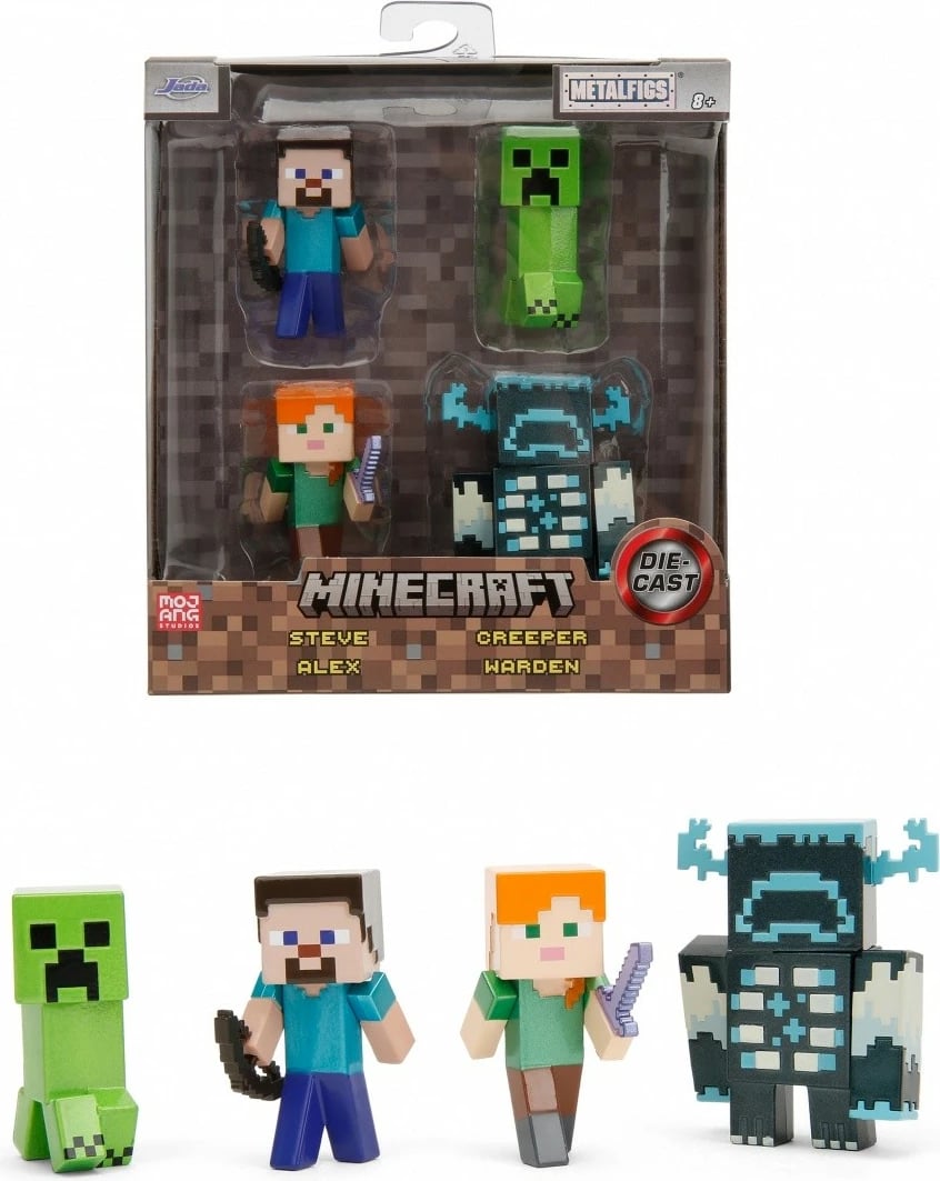 Figurë metalike Minecraft JADA TOYS 6 cm, modele të ndryshme