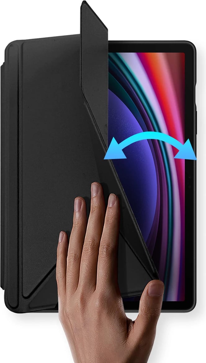 Mbështjellës tabletë Dux Ducis Magi për Samsung Galaxy Tab S10 FE/S9/S9 FE, me mbajtëse stylus, e zezë