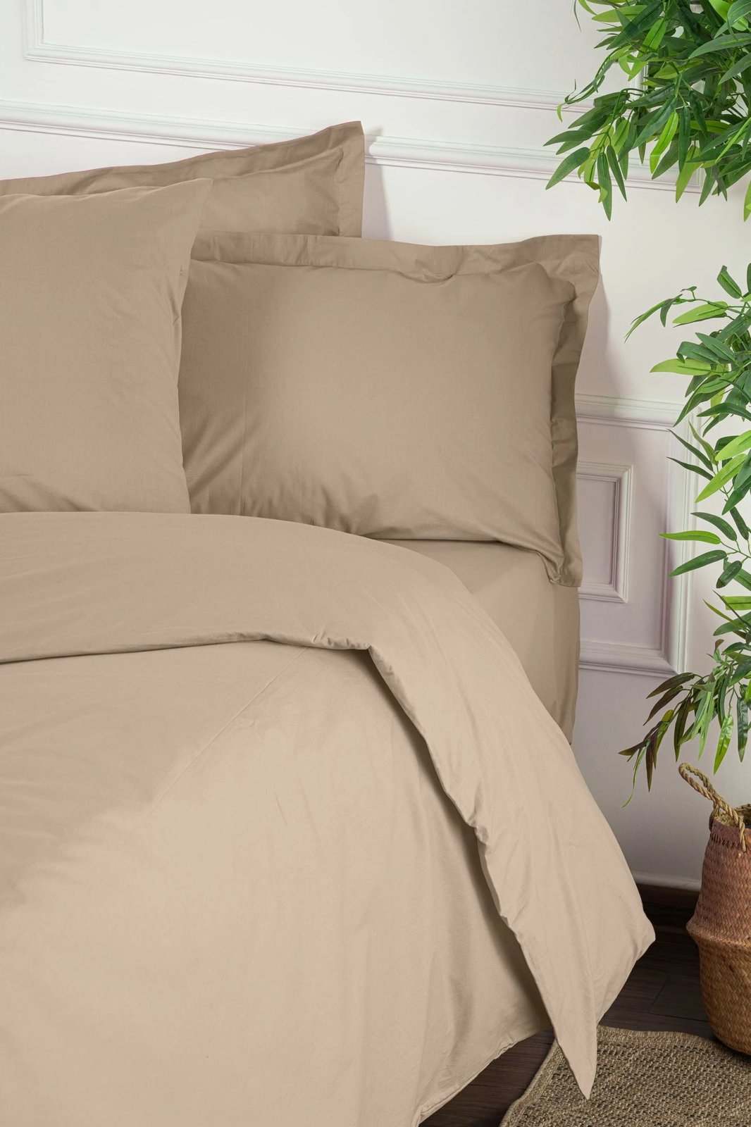 Set mbulesë për jorgan King Ranforce, ngjyrë bezhë, L'essentiel